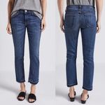 Current/Elliott Current Elliott The Cropped Straight Released Hem Ankle Jeans Size 26 Photo 1