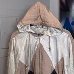 Vintage 80s Gallery Sport Windbreaker Jacket Size Medium Silver Photo 10