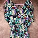 Band of Gypsies Sapphire Trends Floral Romper - Black/Multi - size S Photo 2