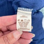 Hem & Thread  Womens Peplum Blouse Top Flutter Sleeve V Neck Navy Blue Size Small Photo 3