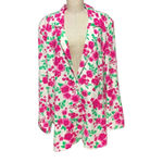 For Love & Lemons For Love & Lemons Tanner Boyfriend Blazer In Pink Floral Plus Size 1X Photo 5