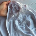 Natori Josie Vintage Satin Robe White Medium Lace pearls Intimate sleepwear Photo 4