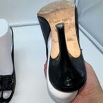 Kate Spade Sepatu Sandal Black Leather Bow Heels Pumps Shoes Photo 7