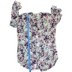 Kut From The Kloth ‎ Floral Print Sheer Blouse Womens Long Sleeve V Neck  Small Photo 3