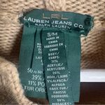 Lauren RL Alpaca Wool Hooded Faux Fur Poncho Sweater Fringe Gray Size undefined Photo 2