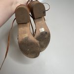 Madewell Brown Leather Block Heel Lace Up Sandal Size 6.5 Photo 11