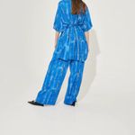 Free People NWT Kings Csilla Aqua Shyla Pants - pool indigo blue - large Photo 5