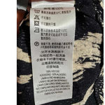 French Connection Printed Strapless Square Neck Dress Black Cream 2 Photo 6