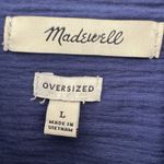 Madewell Super Oversized Shirt Jacket Passport Blue Shacket SZ L #2307 Photo 9