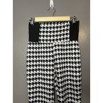 Eye Candy  Leggings Womens Medium Black White Houndstooth High Waist On Stretch Photo 1