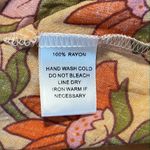 Mittoshop  medium women's white floral v neck top with zipper back elastic sleeve Photo 6