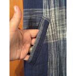 Downeast Size L Blue Plaid Shift Dress with Pockets Casual Comfy 100% cotton Photo 5