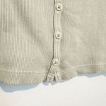 Brandy Melville John Galt  Zelly Ribbed Button Front Cropped Blouse Top Green Photo 4