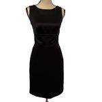 Y2K Shani CutOut Twist Satin Dress Sz 4 Holiday Glam Party Bow Mob Wife Black Photo 1