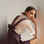 Anthropologie Maeve Faux Leather Pinafore In Plum NEW Size Small Photo 2