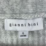 Gianni Bini Dani Cardigan Sweater Rhinestone Button Ribbed Gray Large Photo 10