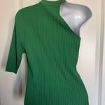 Bar III NWOT!  Green Cut Out Ribbed Shirt Size L Photo 1