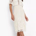 Boohoo Occasion Dress 6 White All Over Lace Bodycon Midi New Photo 14