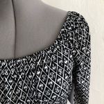 SO  Dress Size Medium Juniors Black & White Gypsy Style Scoop Neckline New Photo 3