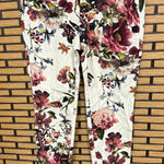 ZARA  White Floral Dress Pants Size 8‎ Photo 0