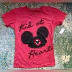 Disney NWT Kid At Heart Mickey Mouse red jeweled t-shirt, size large Photo 1