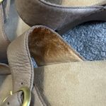 Dansko  Sophie Sandals Womens 40 Taupe Buckle Wedge Heels Slip On US 10 10.5 Photo 4