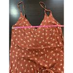 Billabong  Boho Shake It Again Orange Floral Wide Leg Belted Jumpsuit Women Small Photo 7