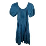 Vineyard Vines Vinyard Vines NWT Mallard Blue Lightweight Short Puff Sleeve Tiered Maxi Dress S Photo 1