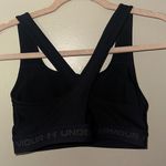 Under Armour  Black Cross-Back Padded Sports Bra | Large Photo 1