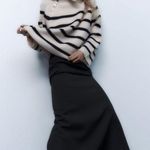 ZARA genuine leather cowboy western black ankle boots Photo 5