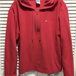 Old Navy  Red Fleece 1/4 Zip Up Hood Pullover Size XL Long Sleeve Logo Warm Photo 0