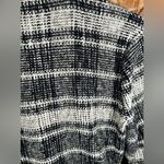 Lucky Brand Black White Plaid Moto Knit Sweater Jacket Harper Womens Size Large Photo 9