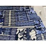 Sunny Leigh  NEW Long Lightweight A Line Crinkle Stretch Top Blouse Black Blue 3X Photo 5