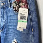 Vince Camuto  High Rise Straight Leg Patchwork Ripped Jeans Blue 29/8 Distressed Photo 5