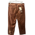 Anthropologie Pilcro NWT Velvet Beaded Wanderer Pants Size 29 Copper Bronze $158 Brown Photo 6