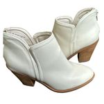 Anthropologie Joie Kayden Off White/Cream Leather Heeled Ankle Boots Photo 2