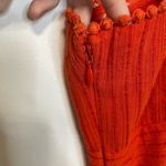 Maeve Orange Textured Jumper 2P Womens Wide Leg Halter Sleeveless Boho Twist Photo 2