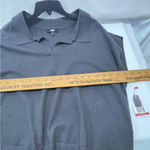 DKNY COLLARED V NECK SWEATER WOMENS XL DARK GRAY NEW Photo 8