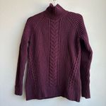 Lululemon  Bring The cozy Maroon Burgundy Turtleneck Cable Knit Rip Tag Sz 4 Photo 1