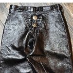 Vintage Roughrider Black Faux Leather Pants 9/10 Bareback Yoke 80's 90's NFR Photo 2