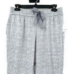 NWT size medium gray white striped jogger sweats pajama bottoms pants tie‎ waist Photo 2