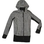 Lululemon  Womens Daily Practice Full Zip Hooded Jacket Herringbone Gray Size 4 Photo 0