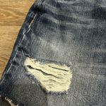 Garage Y2K Denim Distressed Mini Skirt with Rose Patch Photo 3