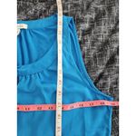 Womens KENNETH COLE REACTION Royal Blue Goldtone Buttons Woven Tank Top M Size M Photo 7