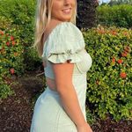 Hello Molly Light Green Short Sleeve Dress Photo 0