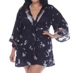 Raviya Blue Tie Dye Beach Swim Cover Up 0X Vacation Resort Bohemian Photo 0
