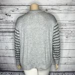 st. john's bay St. John’s Bay NWT Size PXXL Gray & Black Stripe Long Sleeve Sweater Top Photo 2