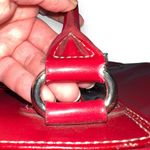 wilson's leather  Womens Satchel Tote Bag Handbag Purse Red Leather Large Photo 15