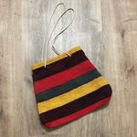 Reggae Jamaican Drawstring Knit Shoulder Bag Yellow Photo 0