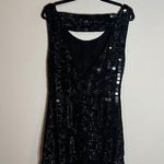 Free People  Speak Easy Beaded Mini Dress Black Photo 6